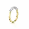 Beautiful Seven Diamonds Engagement Ring in 14k Yellow Gold