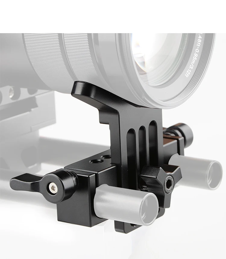 Camvate Universal Lens Support 15mm Rod Clamp Rail Block For Dslr Rig