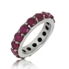 Splendorous 925 sterling silver pink ruby rings handmade silver jewelry