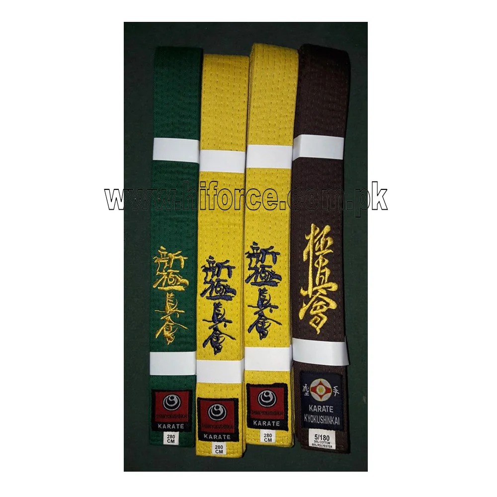 Martial Arts Embroidered Custom Logo Kyokushin Karate Belt Buy Shinkyokushin Karate Belts