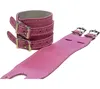 Leather Ladies Heavy Weightlifting Wrist Wraps with buckles