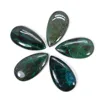 Natural peruvian chrysocolla gemstone 35x19mm pear cabochon 37.5 cts jewelry setting gemstone