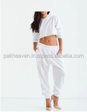 white sweat suit