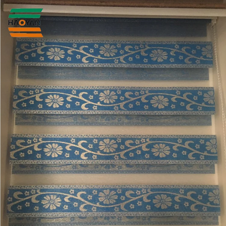 
Home Decor Knitted Printed 100% Polyester Zebra Roller Blind Fabric 