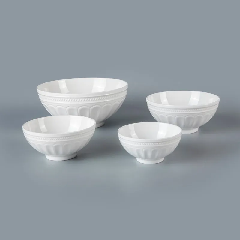 product-Two Eight-White Bone China Hotel RestaurantTableware Rice Soup Noodle Bowl, Restaurant Hotel-1