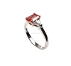 Fancy Vivid Orangy Pink Emerlad Diamond Ring in Rose & White Gold with Round Diamonds GIA 1.34 ct HP-HT
