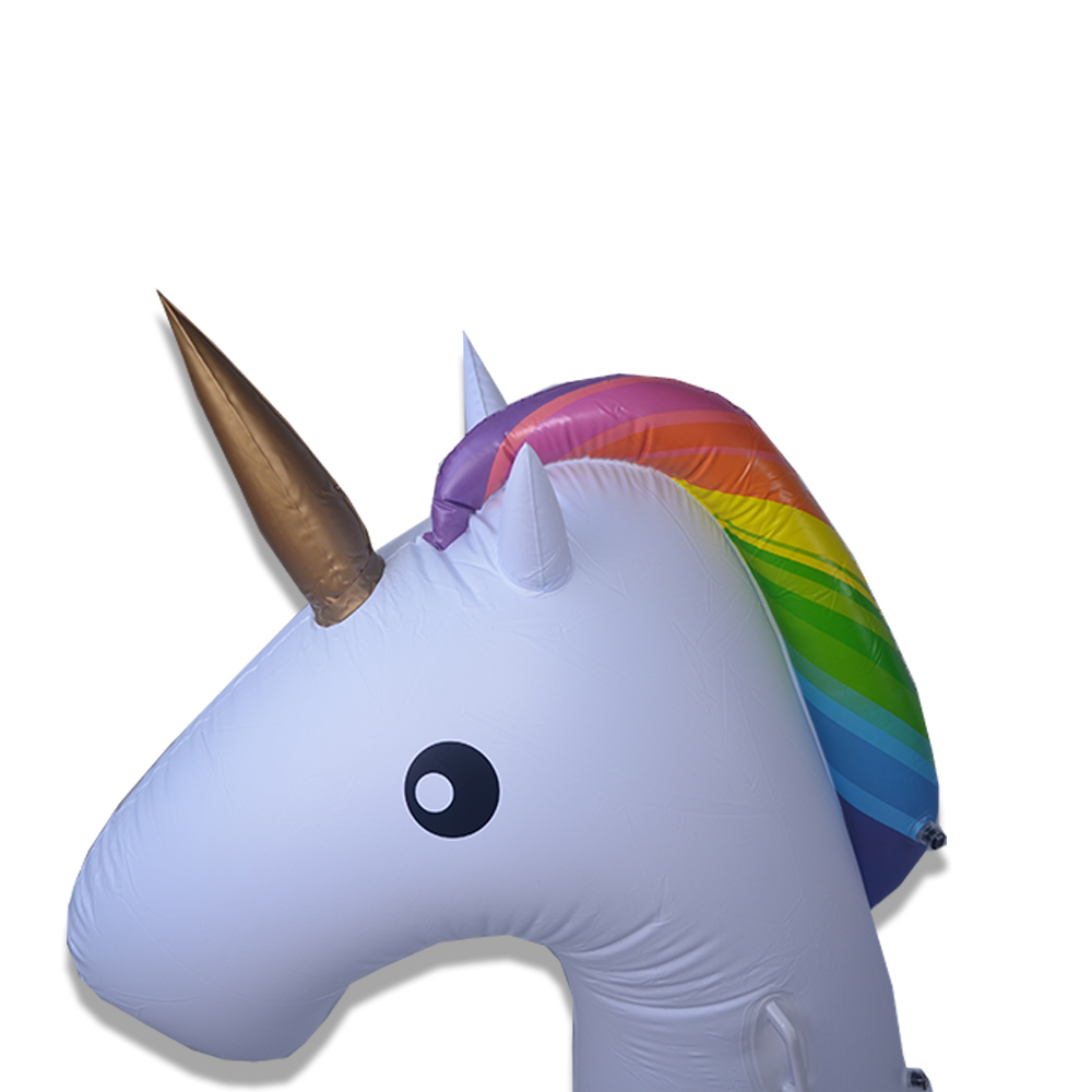 inflatable rainborn unicorn pool float floatie ride on summer