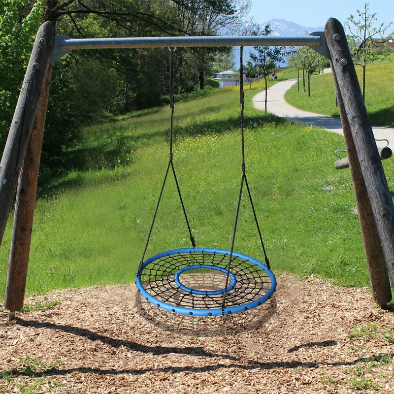 Vertak 100cm Kids Outdoor Swing Round Baby Garden Hanging Basket Swing