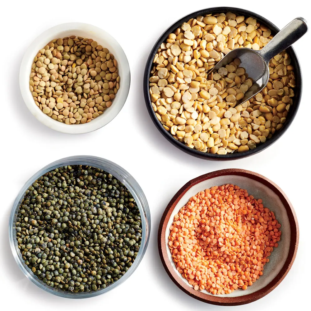 red yellow white black lentils - split and whole for sale