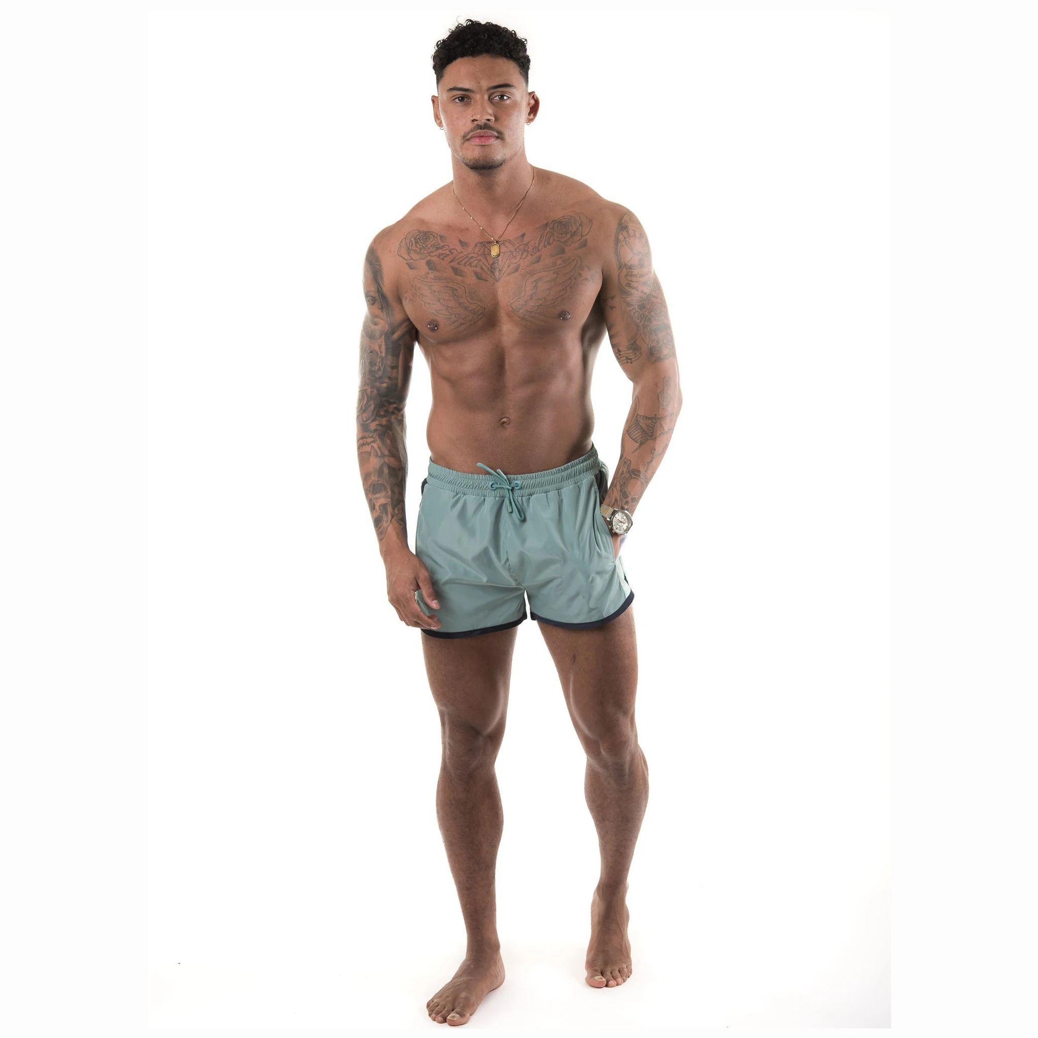 polyester swim shorts