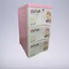 Mulit color Plastic 3 layer home storage cabinets with one lock