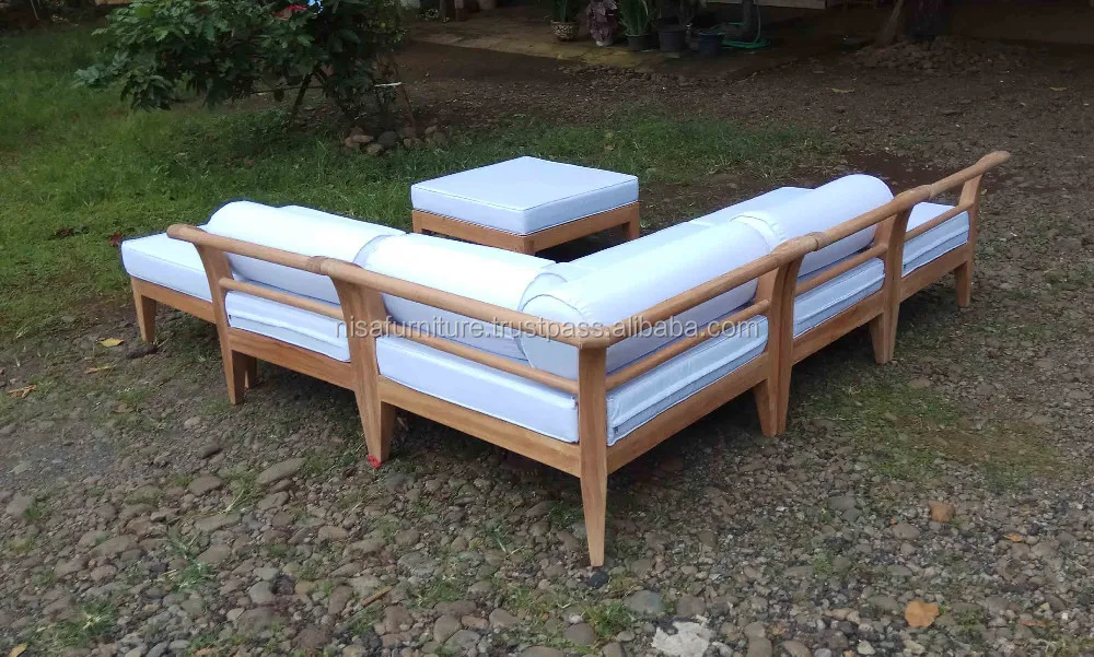 Madera De Teca Muebles De Patio Al Aire Libre Sofá Diseños De Muebles