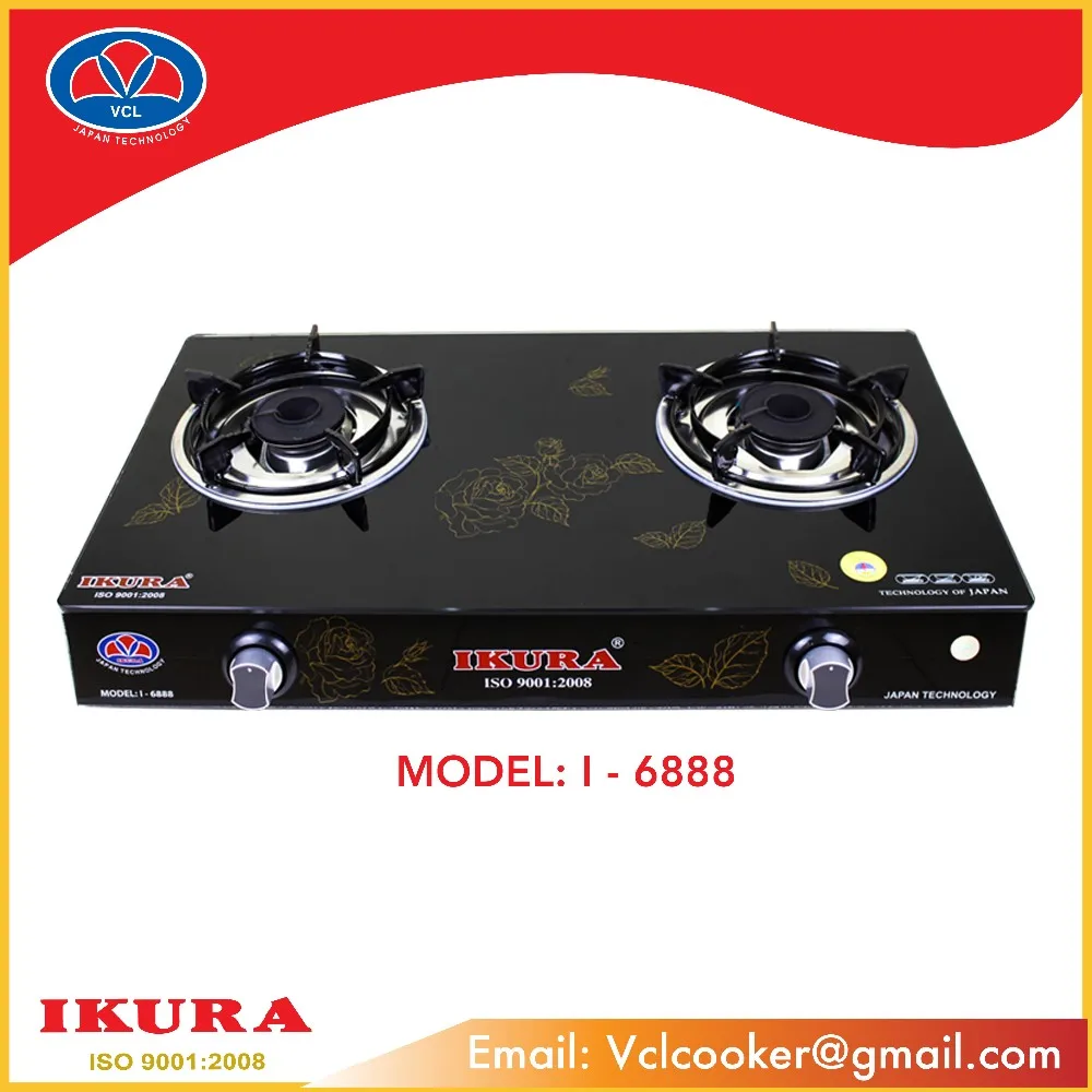 Direct Manufacturer Gas Stove 2 Burner With Glass Top Sus 304 Stainless