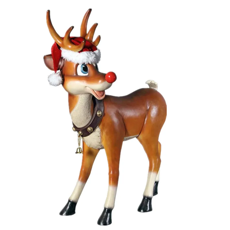 large outdoor resin reindeer