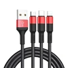 Wholesale HOCO X26 Xpress one pull three charging cable, for Iphone port+Micro-USB+Type-C Power & Data Micro mobile USB Cable