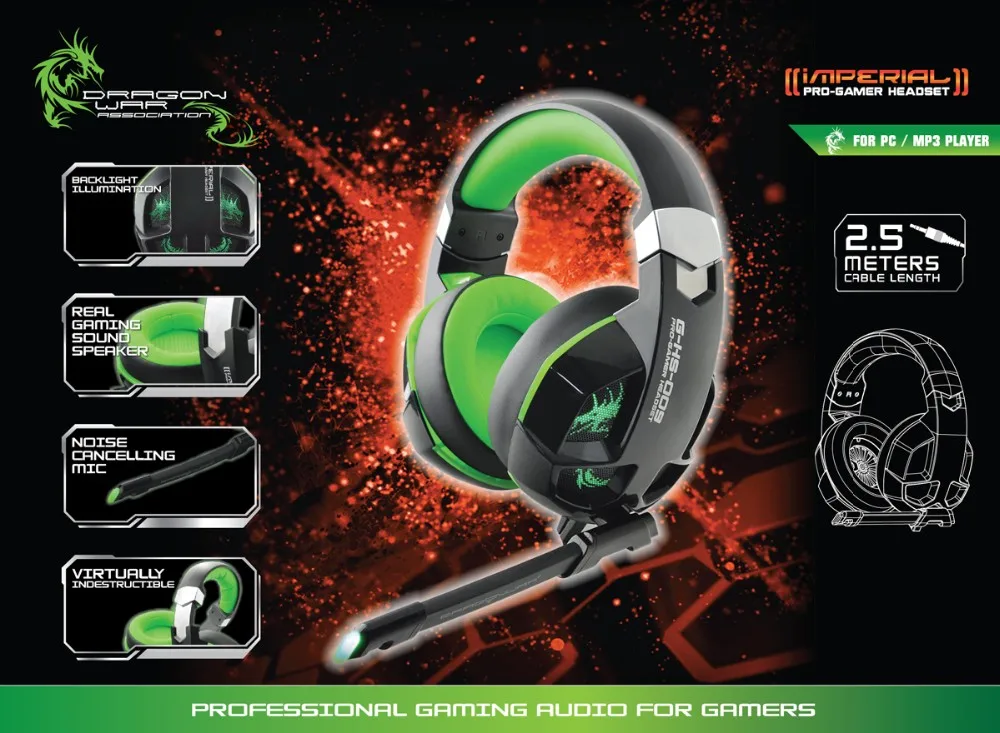 Durable Twist Soft Headband Ultimate Sound E Sport Led Gaming Headset