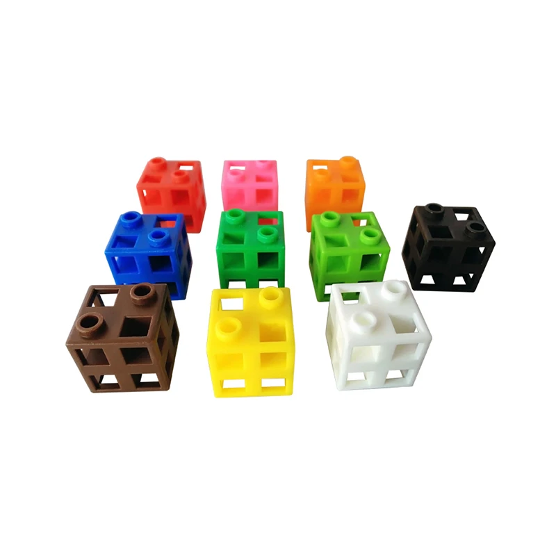 New 10 Colors Plastic Square Linking Cubes Educational Kids Toy - Buy ...