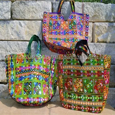 rajasthani mirror work bags