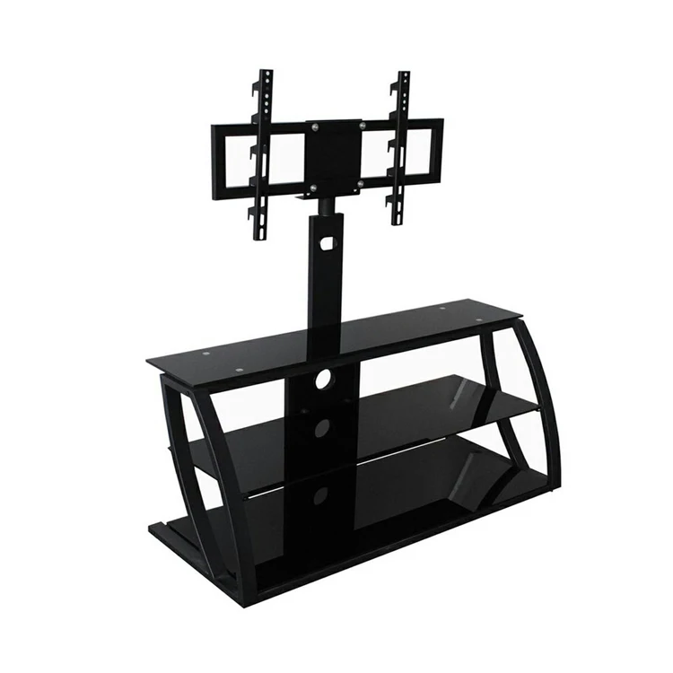 New Design Iron Pipe Metal Legs Glass Corner Tv Stand Wrought Iron
