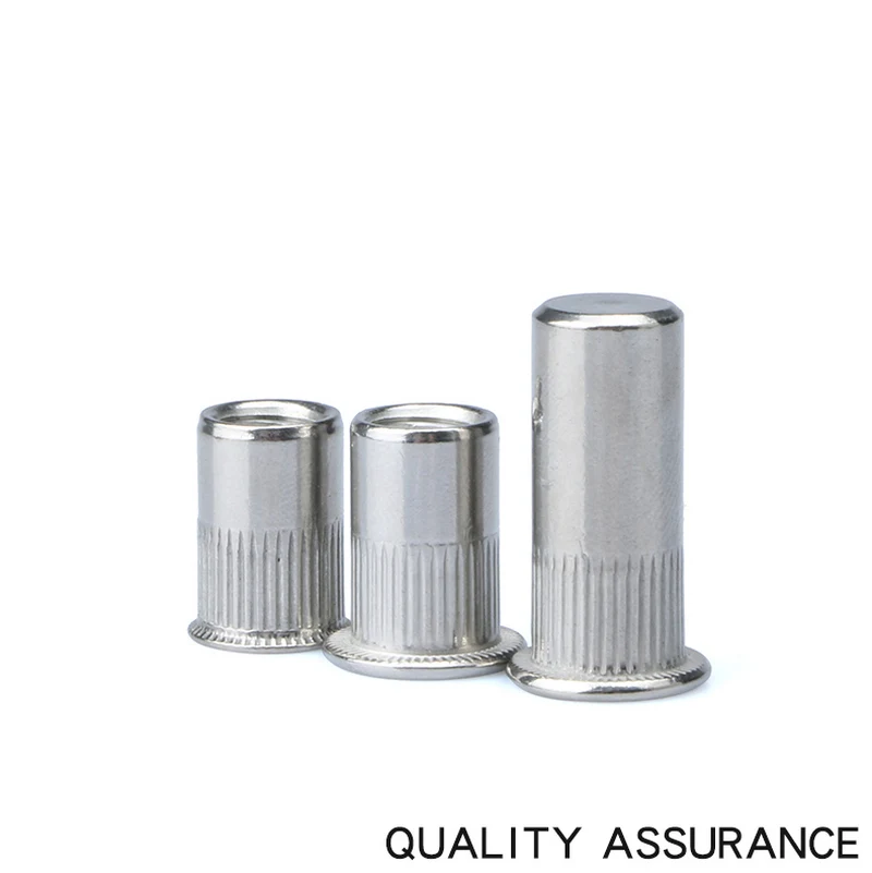 Custom Size Flat Head M6 Blind Rivet Nut Open End Rivenut For Pneumatic