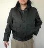 NYLON Quilt Lined BOMBER Uniform COAT JACKET\Olive Green Oversized Ring Pull Crop Bomber Jacket