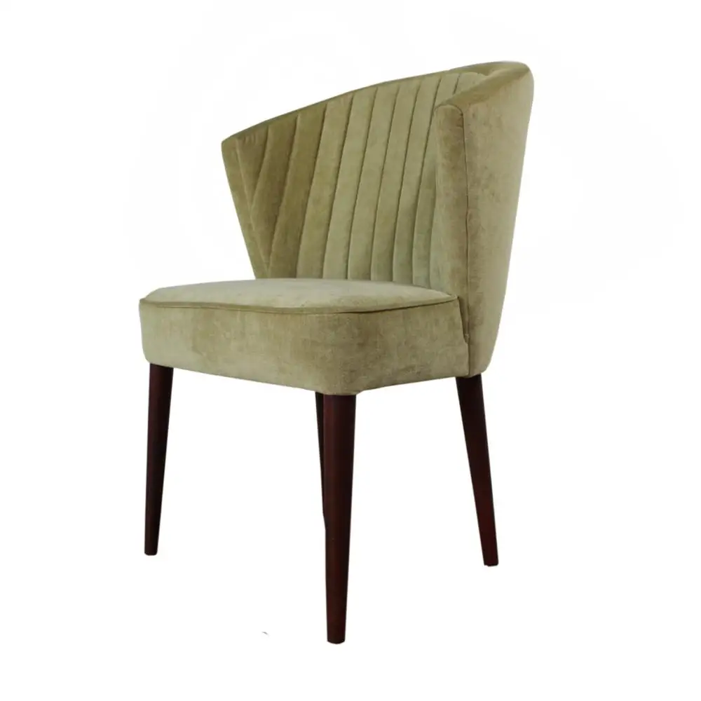 Modern Wooden Upholstered Restaurant Dining Chair High