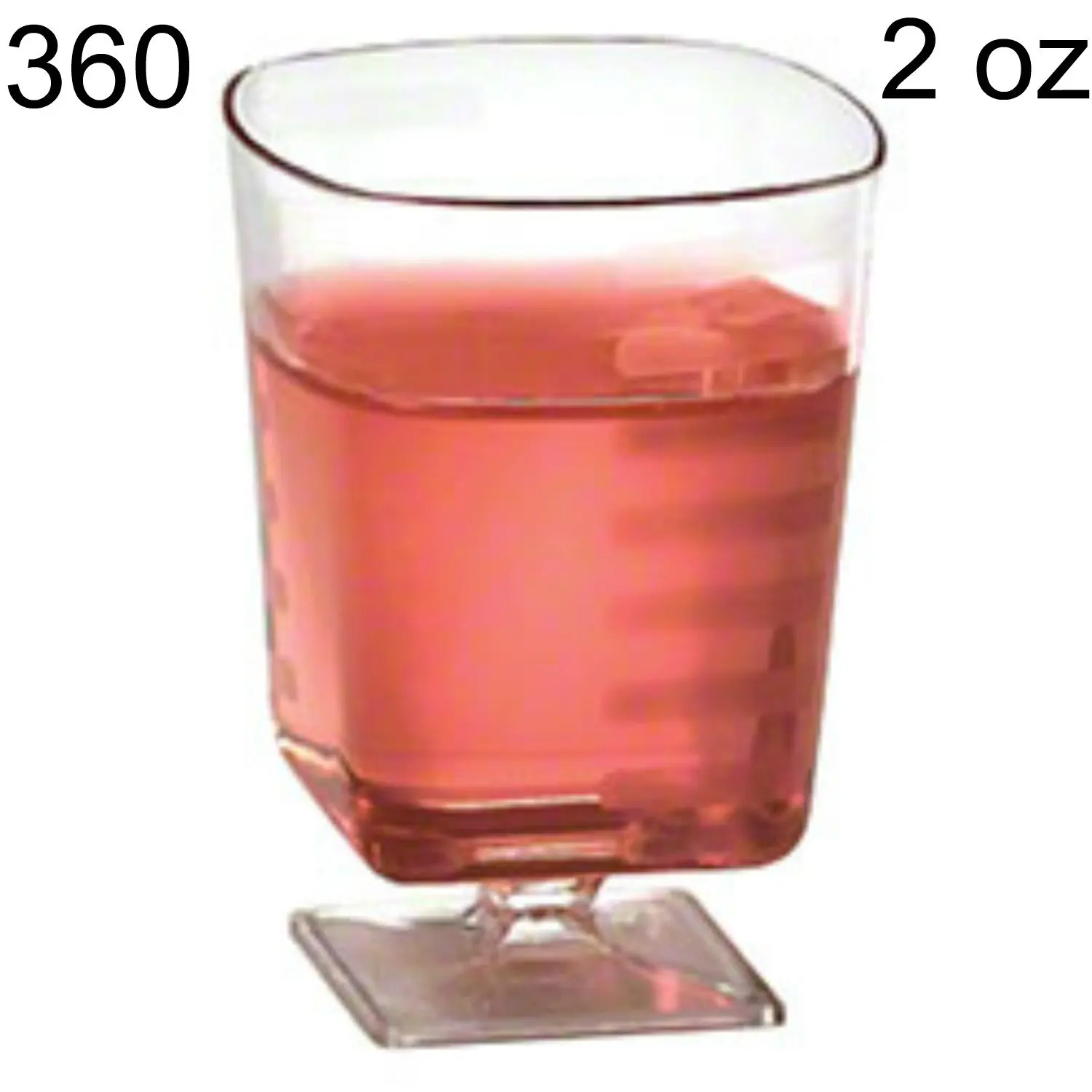 Disposable Red Shot Glass Cups Plastic Mini Cups 2 oz 32 Count Jello