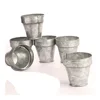 small galvanized flower pots decorative
