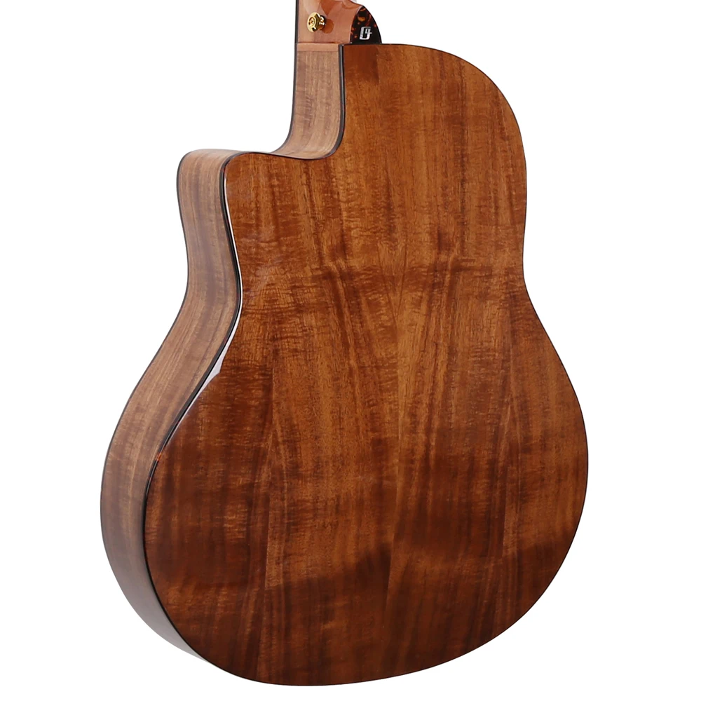 41 Inch Round Back Cutaway Solid Wood Acoustic Guitar Buy Cutaway