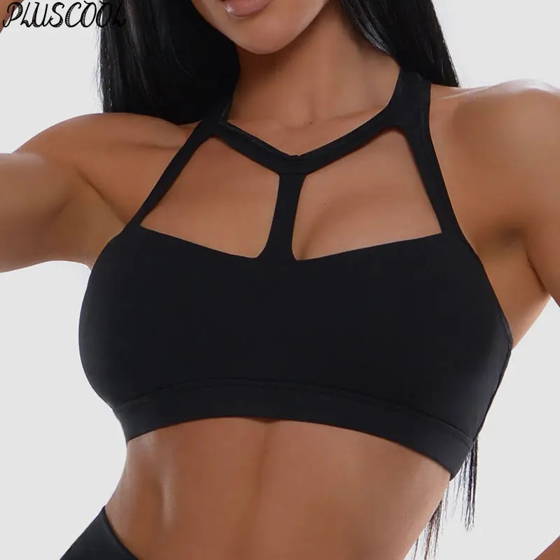 strappy front sports bra