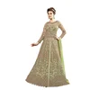 Trendy Mint Green Long Floor Touch Gown