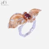 New Arrival Detachable Ring Design 18K Solid Rose Gold And White Gold Jewellery Spinel Pendant Ring