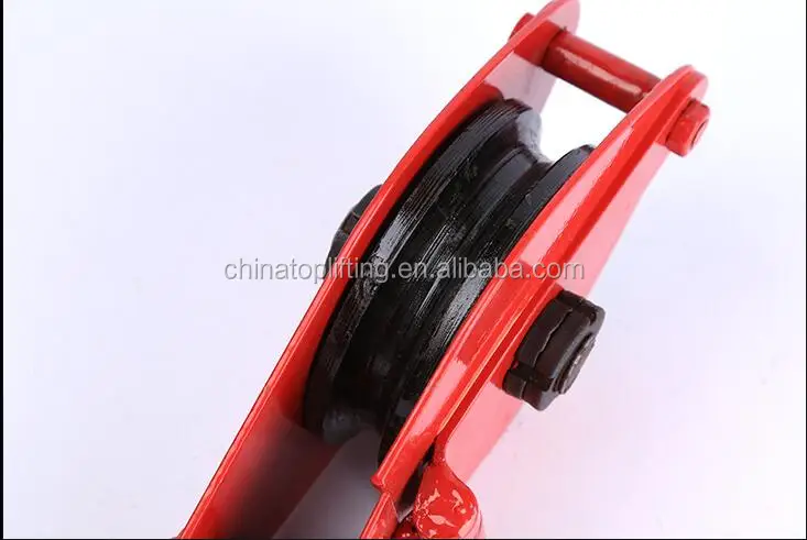 Powder plastified Single Sheave wire rope snatch block