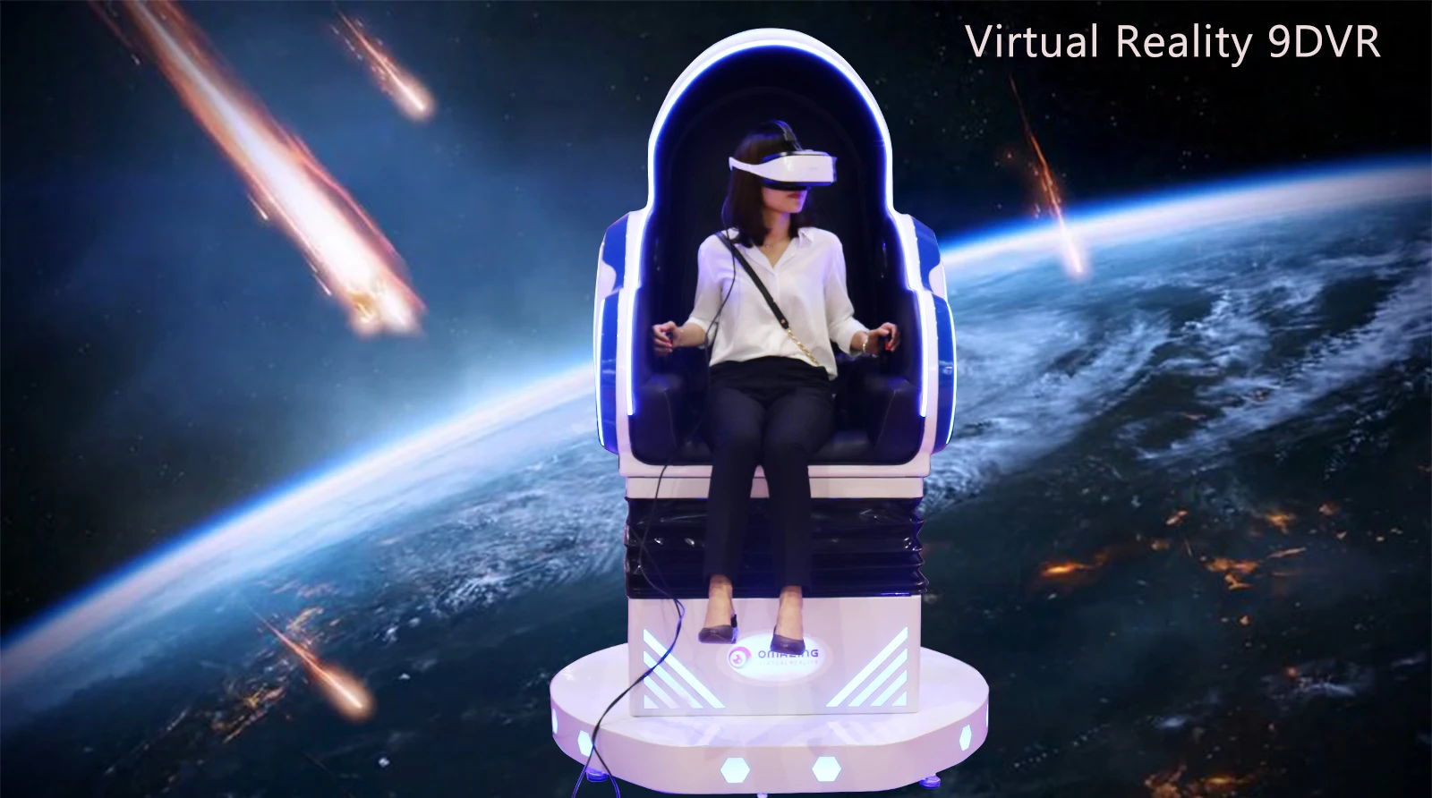 1 seat virtual reality 9d cinema vr game machine
