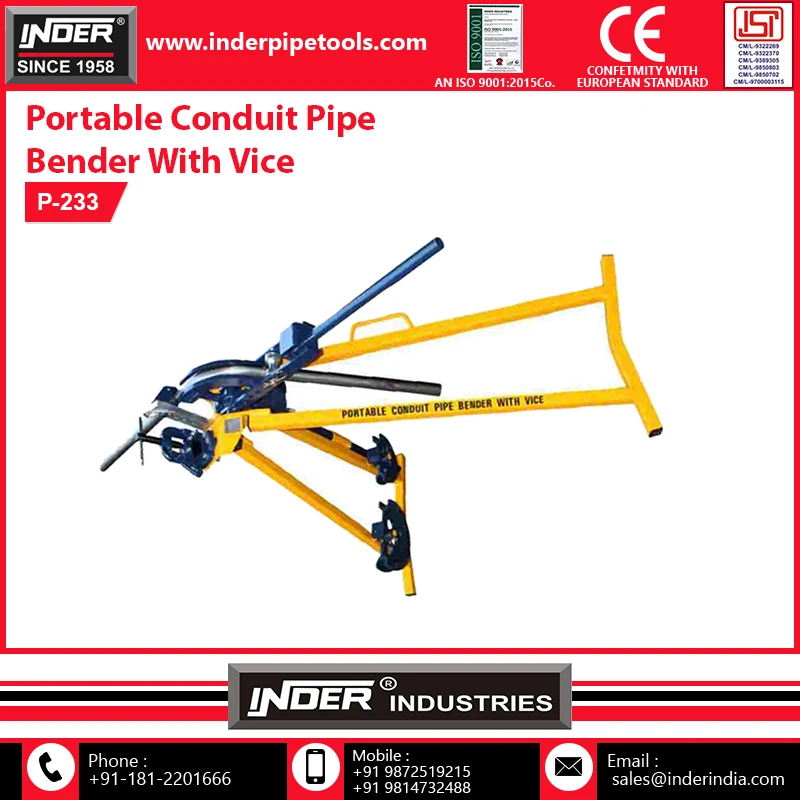 Heavy Duty Pipe Bender Portable Conduit With Vice Buy At Affordable
