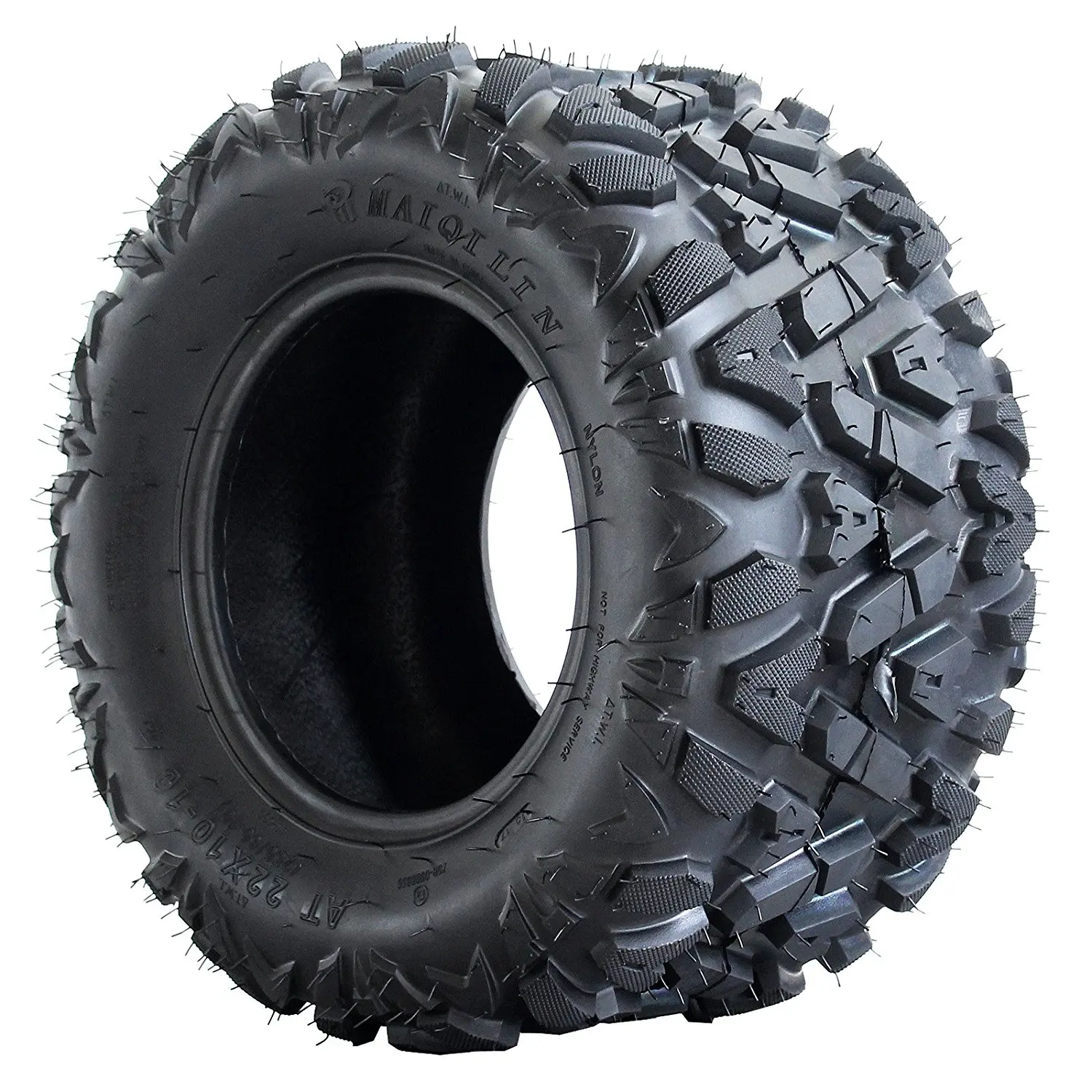 Set Of 2 ATV Mud Tires 22x10-9, 6PR - Deep Tread For Honda Recon 250, Suzuki Ozark 250