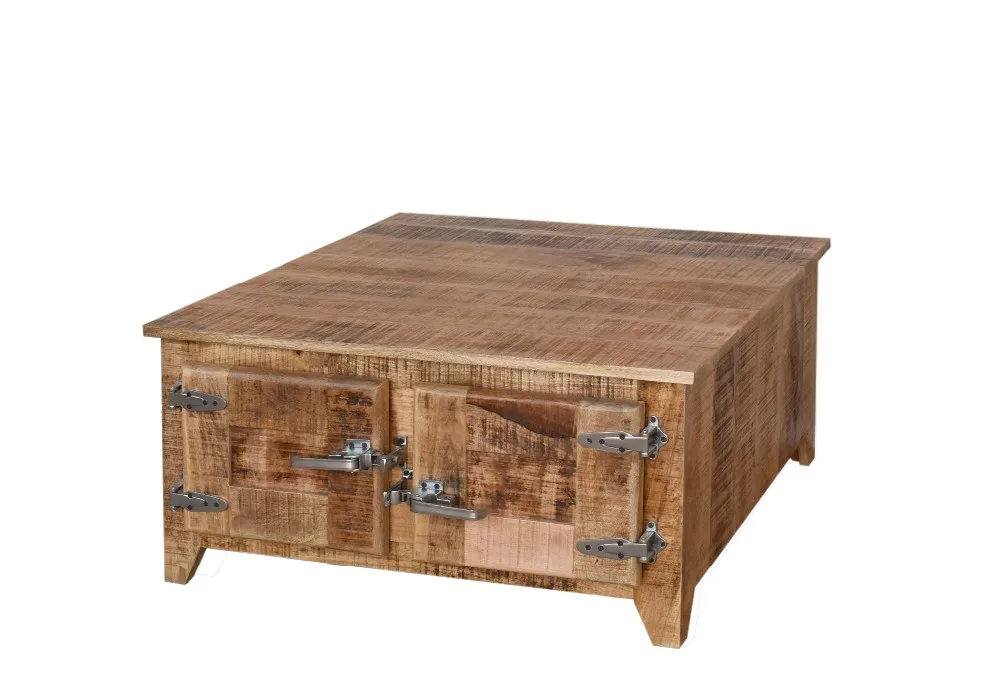 Industrial Style Mango Wood Coffee Table Buy Indian Industrial And