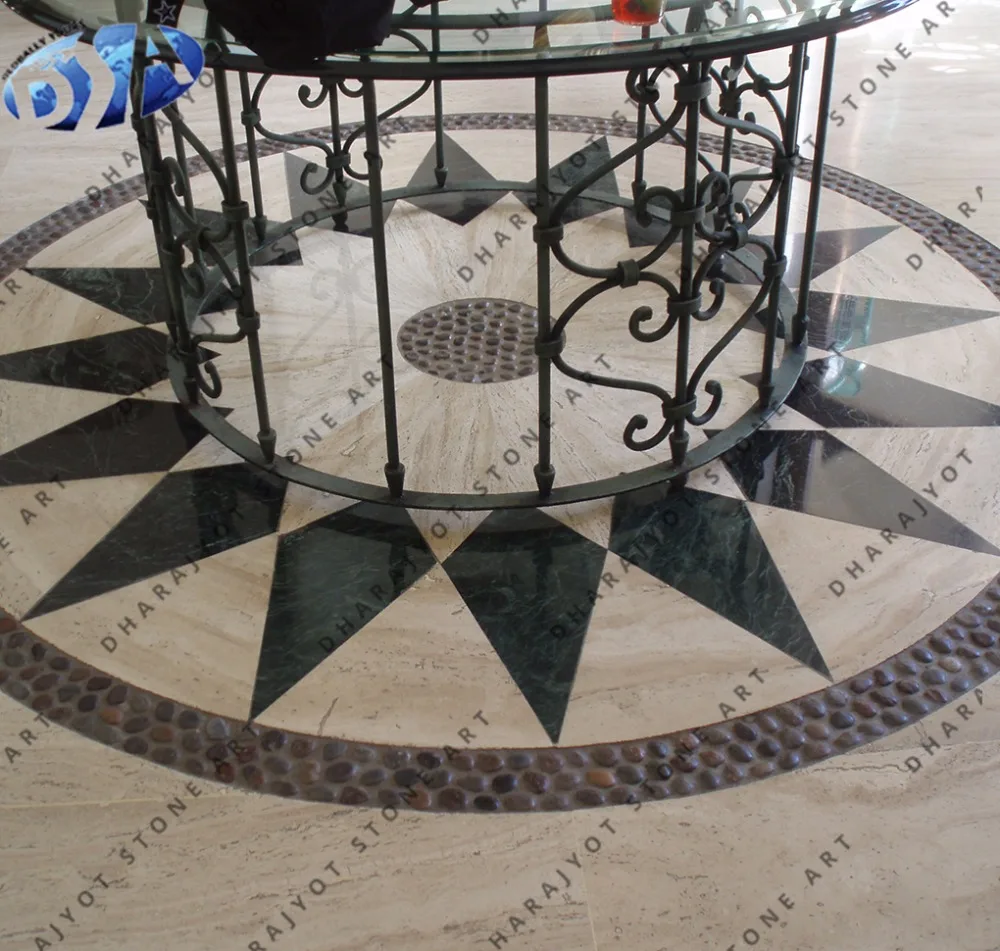 Marble Stone Round Inlay Flooring Designs Marble Stone Round Inlay Flooring