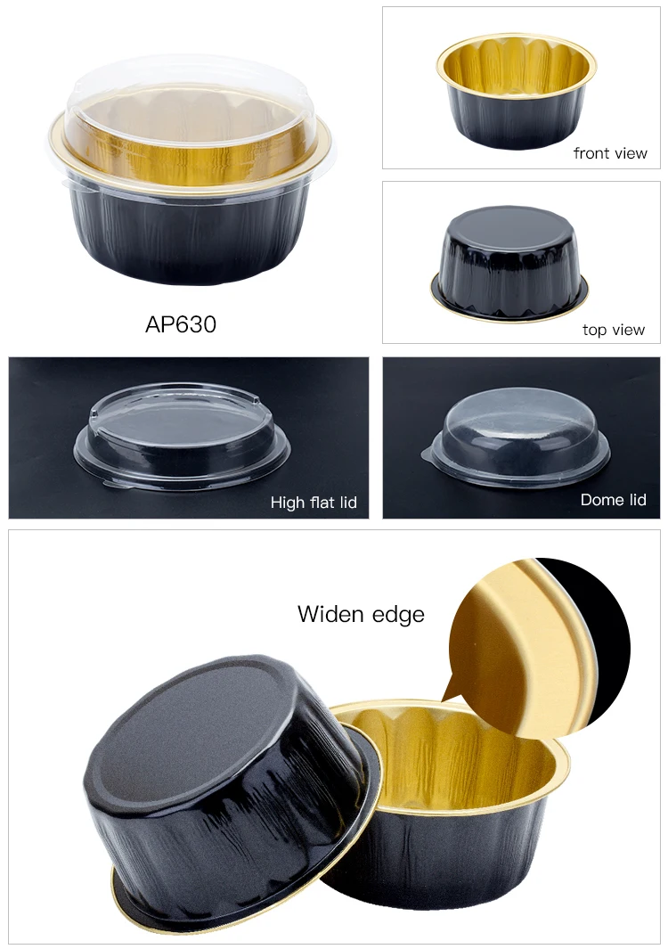 Abl 630ml High Quality Round Disposable Aluminum Foil Food Container