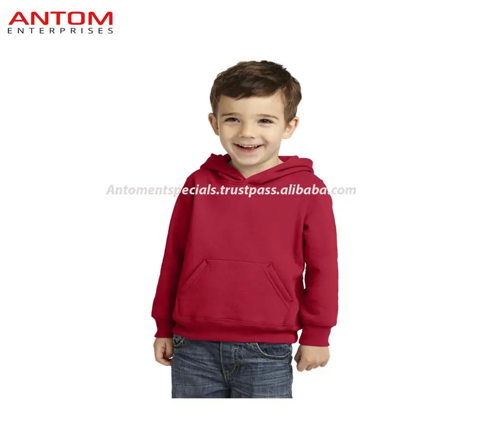 kids red sleeveless hoodie