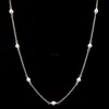 Natural freshwater pearl gemstone beads wholesale Jewelry 925 sterling silver chain necklace supplier