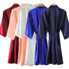 Muti colors Kimono Robes women's robe, bride bridesmaid silk satin kimono robe 6010