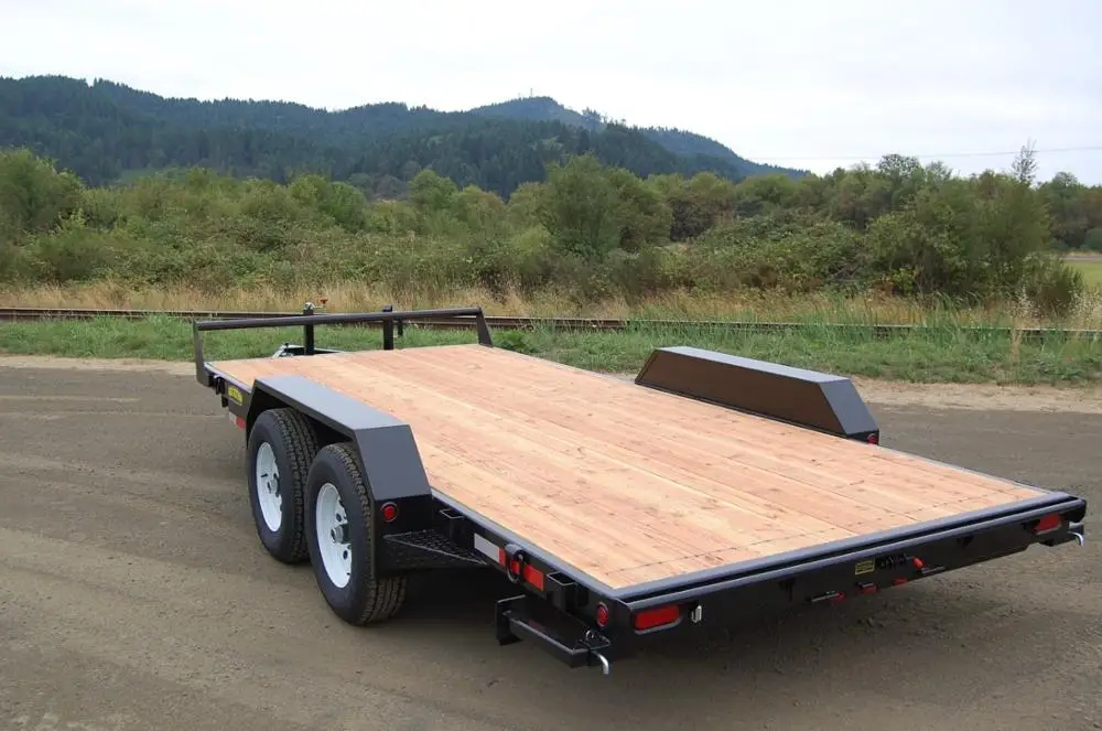 Galvanized Transportable Flat Deck Trailers And High Quality Flat Deck