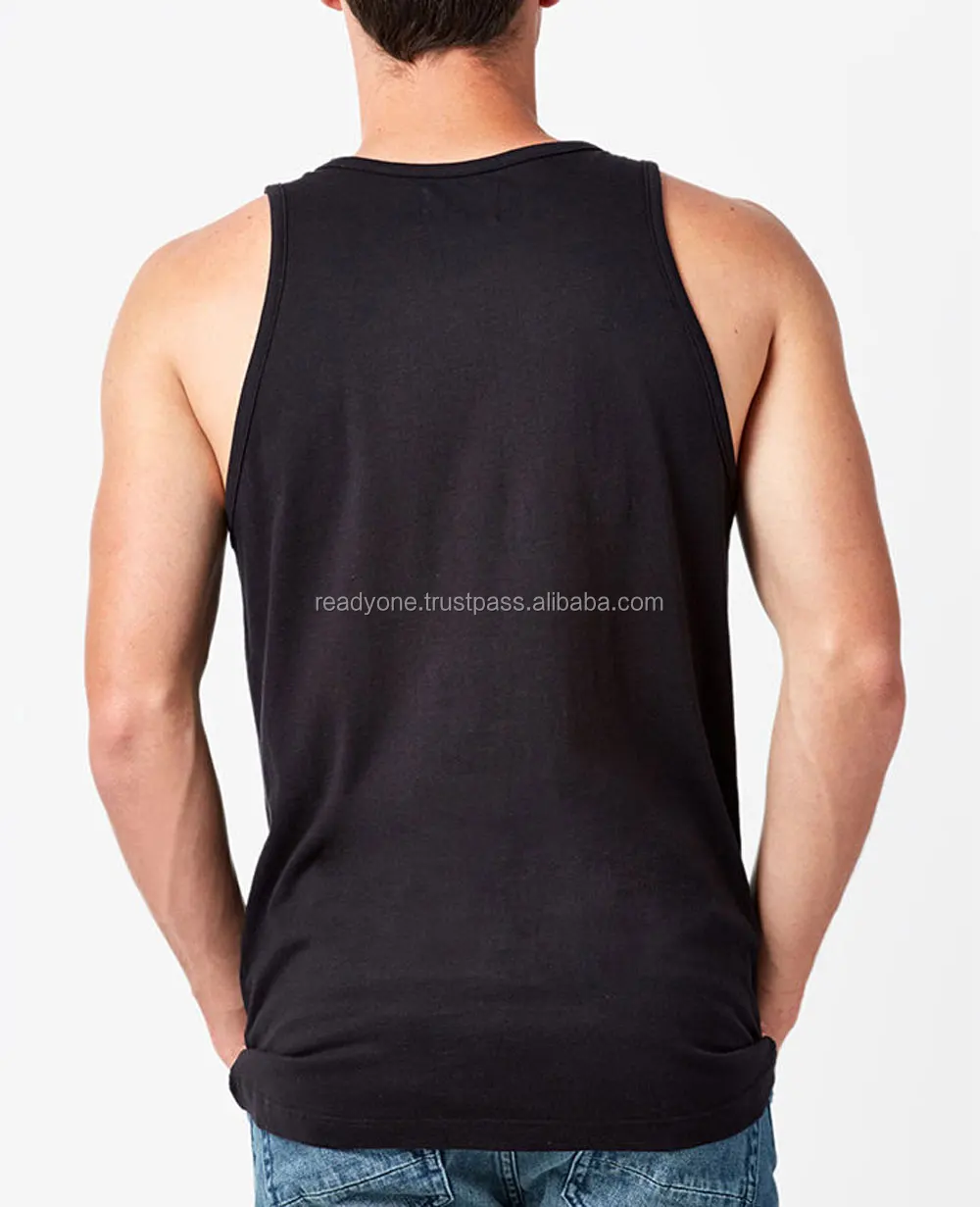 Full Cotton Knit Men Singlet Pocket Singlet For Men High Quality Men's ...