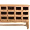 TEAK WOOD COLLECTION SLIDING DRAWER DOOR CABINET WITH STAND