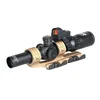 Excellent view of combine rifle scope with red dot and rings for foreigner