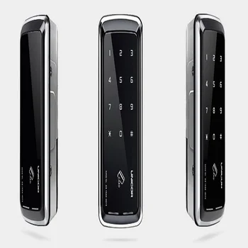 home security un-325s-cl smart door lock for glass door