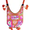 Multi-Color Vibrant Patch Work Jhola Bag with Tiny Bells - Banjara Gypsy Hippy Bag