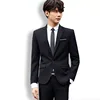 Men's Slim Fit 2 Piece Business Suit One Button Blazer Tux Vest & Trousers For University