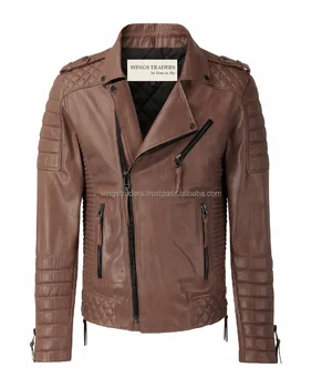 Pakistani Supplier Good Quality Wholesale Leather Prices Coffee Brown Leather Jackets For Men View Biker Style Coffee Brown Leather Jacket For Men Made In Pakistan Wings Traders Product Details From Wings Traders